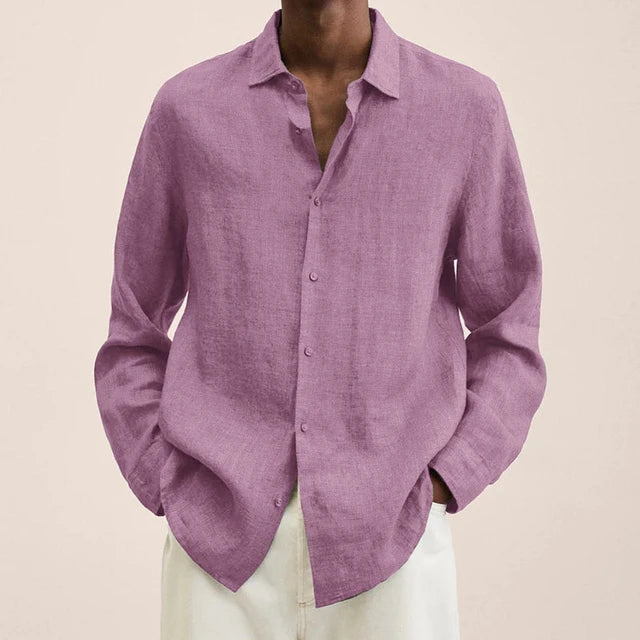 Loose Long Sleeve Solid Color Shirts