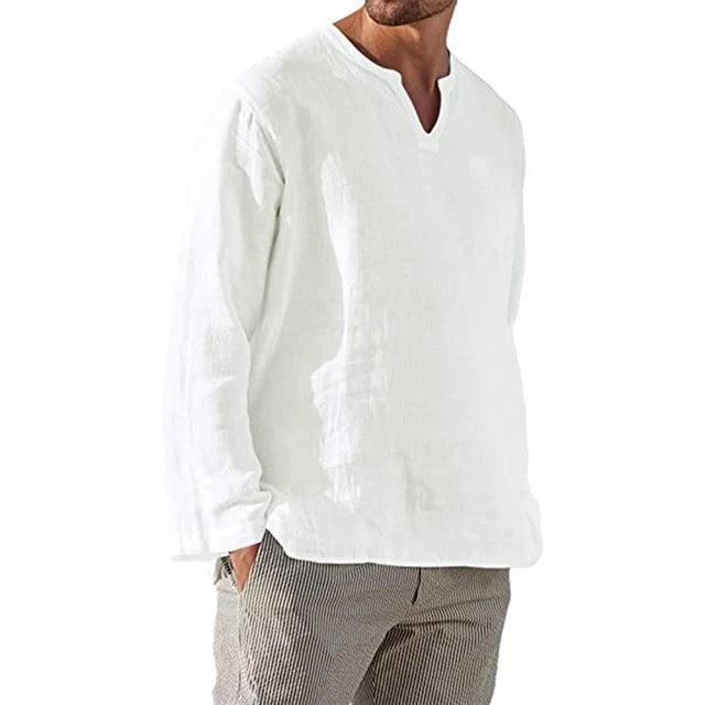 Men's Long Sleeve Linen Shirts